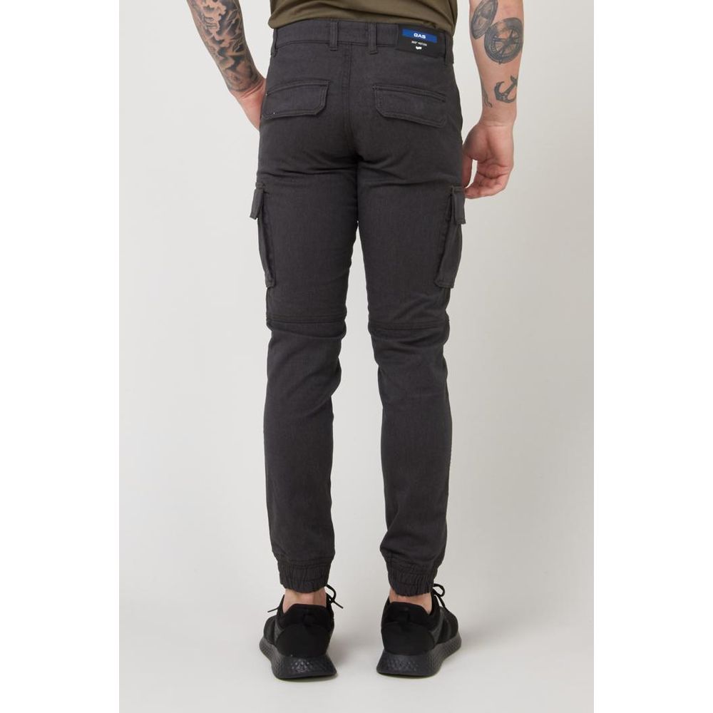 GAS Black Coffee Cotton Cargo Pants
