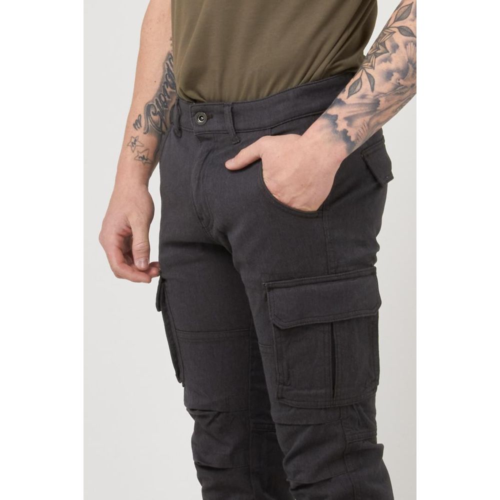 GAS Black Coffee Cotton Cargo Pants