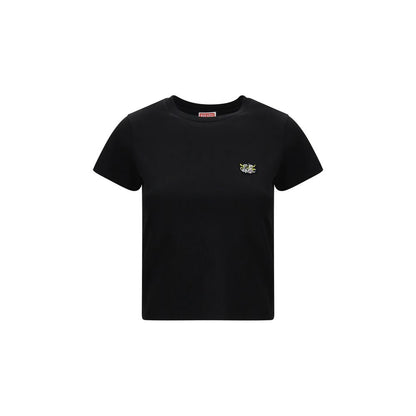 Kenzo Black Cotton T-Shirt with Wild Tiger Design