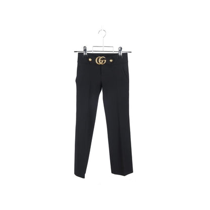 Gucci GG Marmont Wide Leg Trousers in Black Viscose