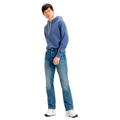 Levi's Blue Cotton Straight-Leg Jeans for Men