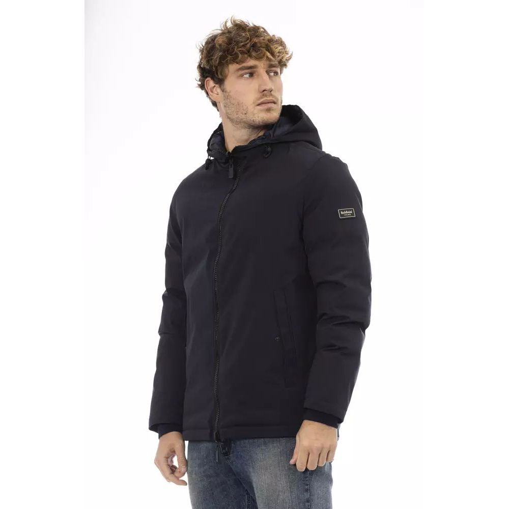 Baldinini Trend Blue Polyester Shell Jacket for Men