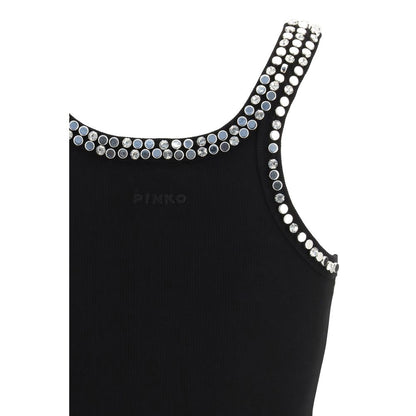 PINKO Coriandoli Black Cotton Top
