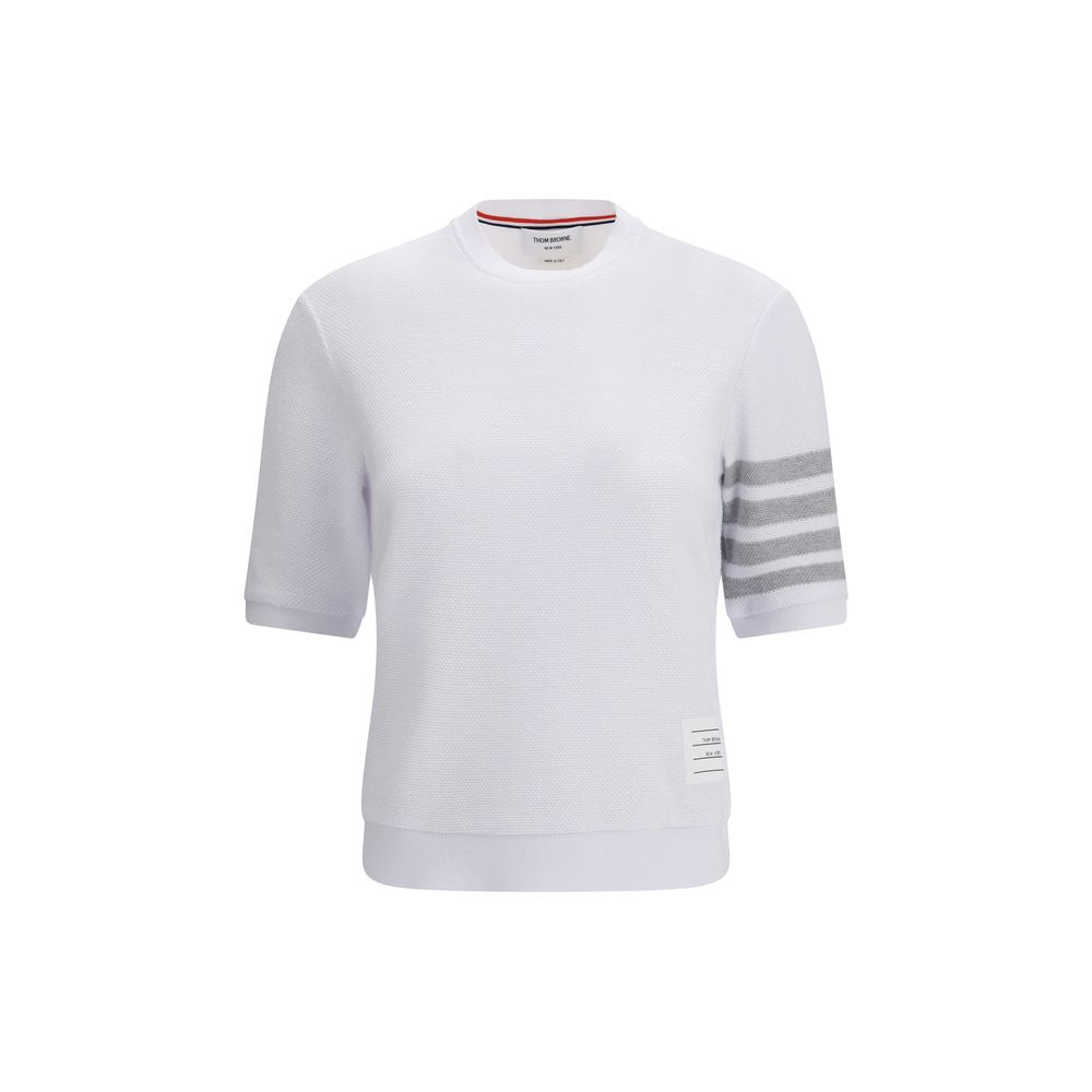Thom Browne White Cotton Sportswear T-Shirt