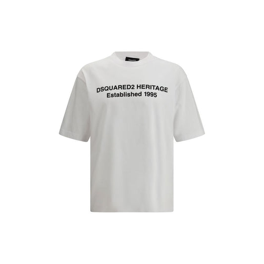 Dsquared² White Cotton T-Shirt - Oversized Comfort with Iconic Style