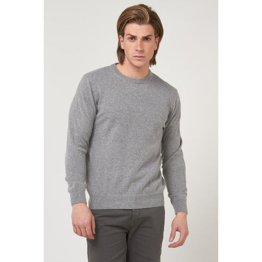 GAS Gray Wool-Silk Blend Sweatshirt