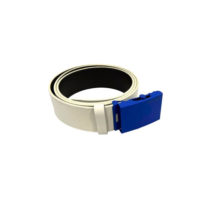 Borbonese White Leather Men Belt - Italian Elegance Redefined