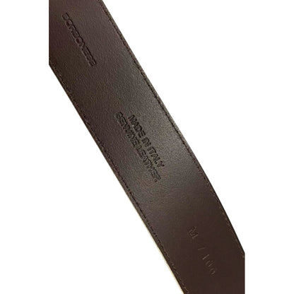 Borbonese White Leather Men Belt - Italian Elegance Redefined