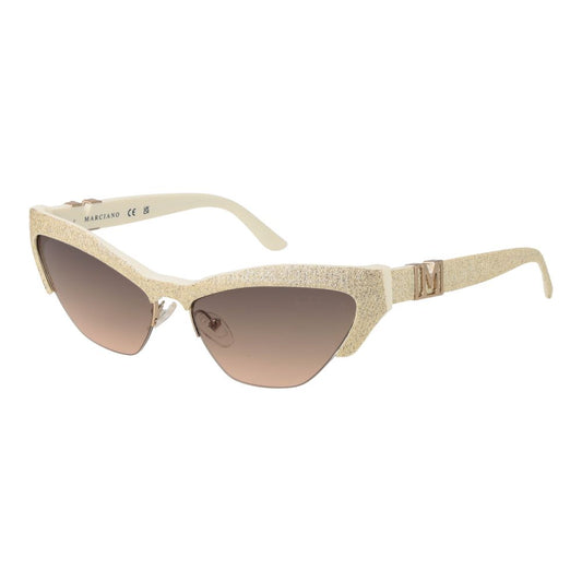 Marciano by Guess Women’s Sunglasses – Cream Cat Eye Frame, Grey Gradient Lenses