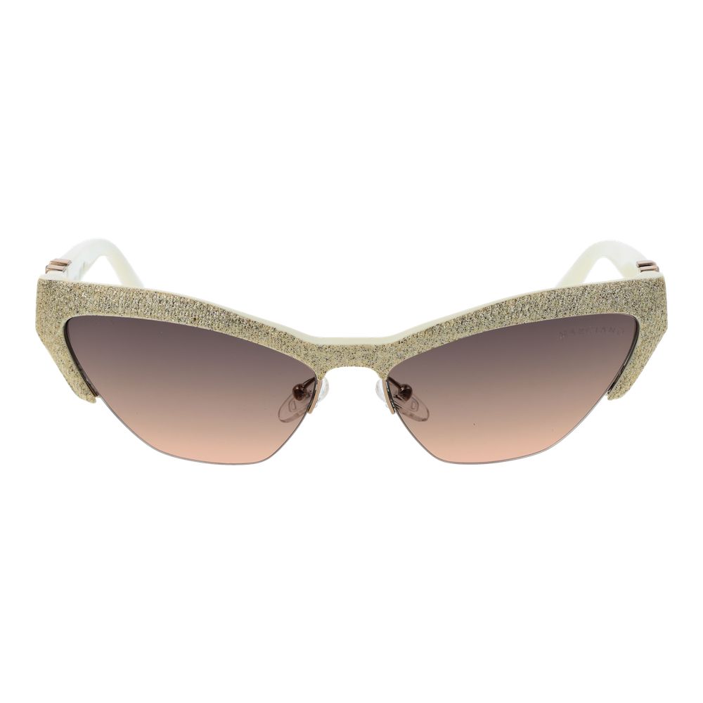 Marciano by Guess Women’s Sunglasses – Cream Cat Eye Frame, Grey Gradient Lenses