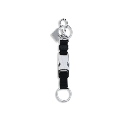 Prada Black Nylon Keychain - Modern Functionality with Refined Style