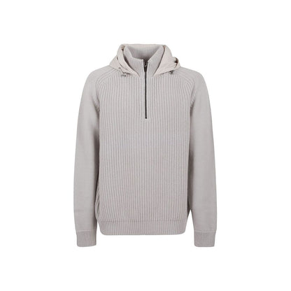 Herno Gray Wool Sweatshirt - Elegant Comfort Redefined