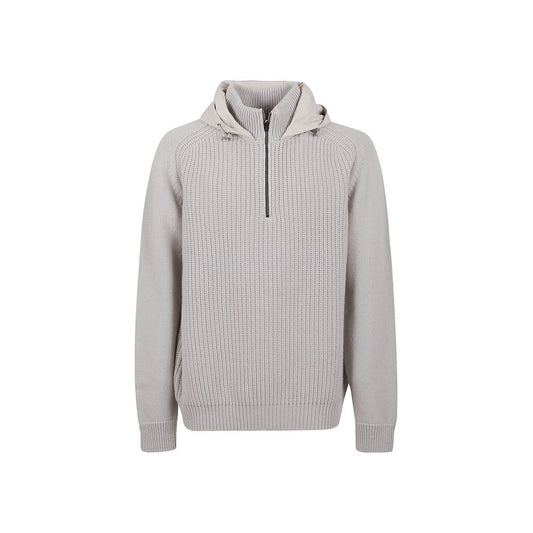 Herno Gray Wool Sweatshirt - Elegant Comfort Redefined