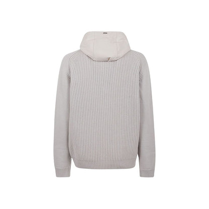 Herno Gray Wool Sweatshirt - Elegant Comfort Redefined