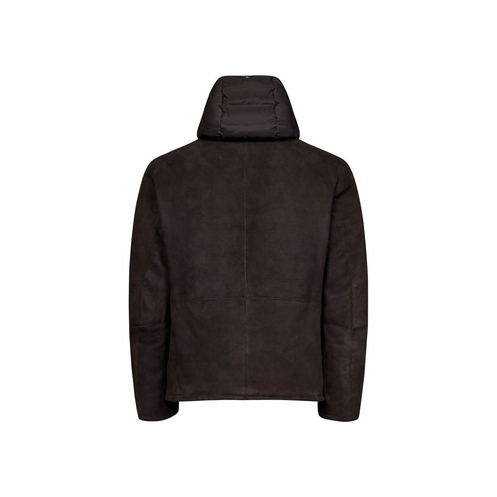 Herno Brown Lambskin Coat for Men