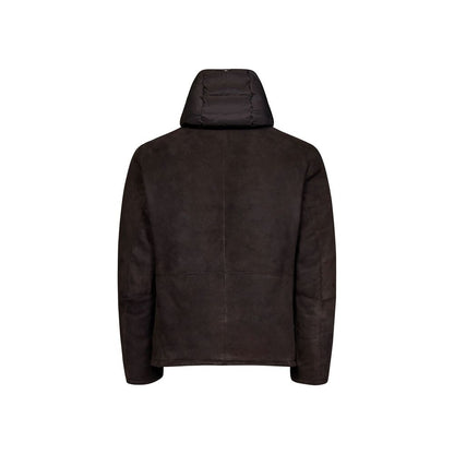 Herno Brown Lambskin Coat for Men