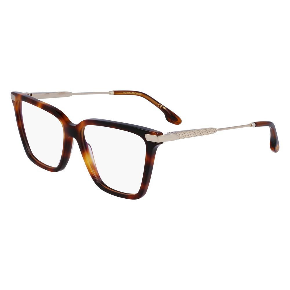 Victoria Beckham Brown Acetate Glasses – Full-Rim Optical Frame
