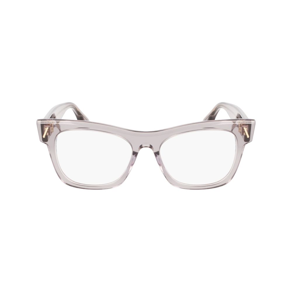 Victoria Beckham Gray Acetate Glasses – Square Frame, 51mm