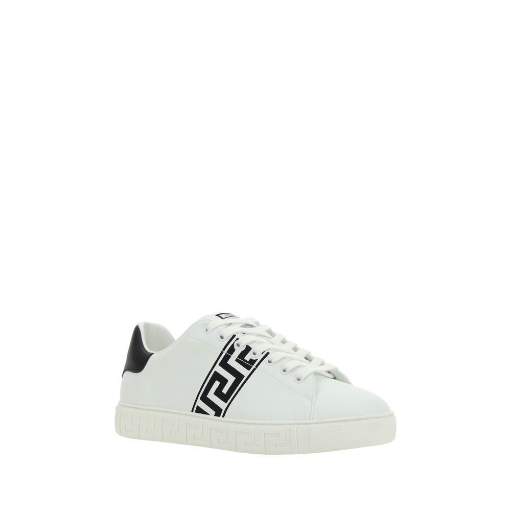 Versace White Rubber Low Top Sneakers – Luxe Comfort Redefined