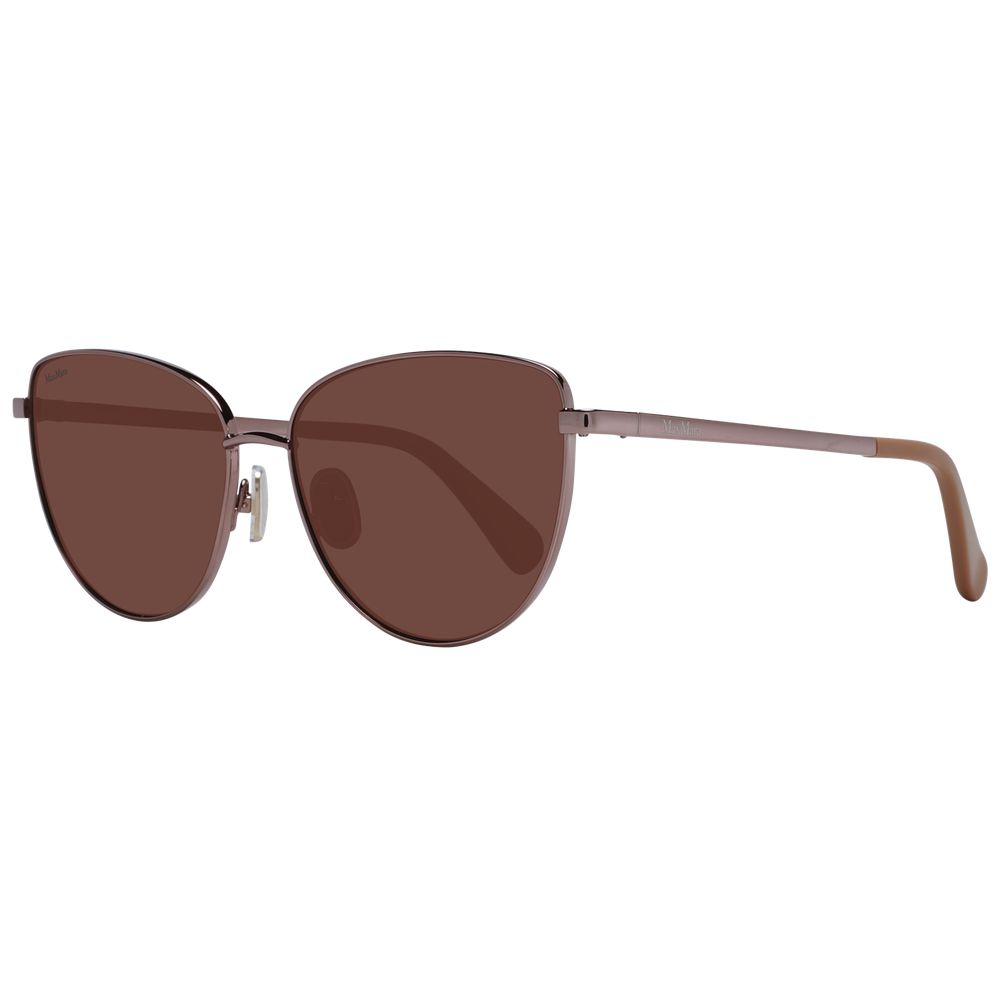 Max Mara Women’s Sunglasses – Bronze Metal Cat Eye with Brown Lenses