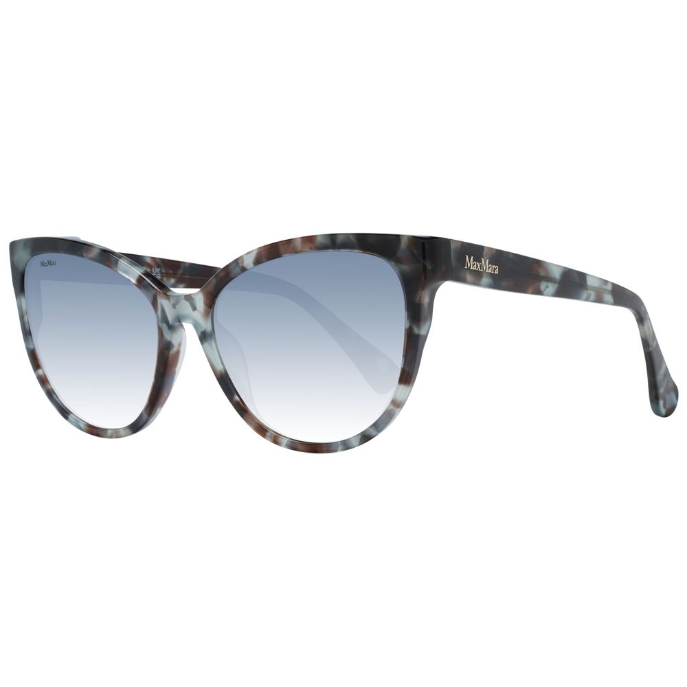 Max Mara Women’s Sunglasses – Multicolor Cat Eye Frame, Mirrored Grey Lenses