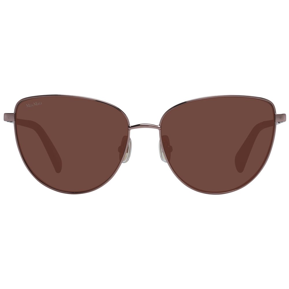 Max Mara Women’s Sunglasses – Bronze Metal Cat Eye with Brown Lenses