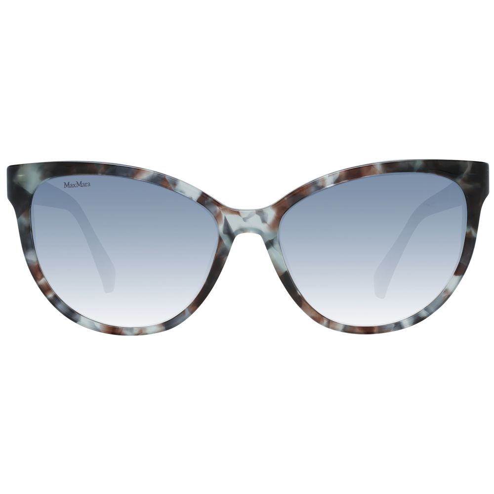 Max Mara Women’s Sunglasses – Multicolor Cat Eye Frame, Mirrored Grey Lenses