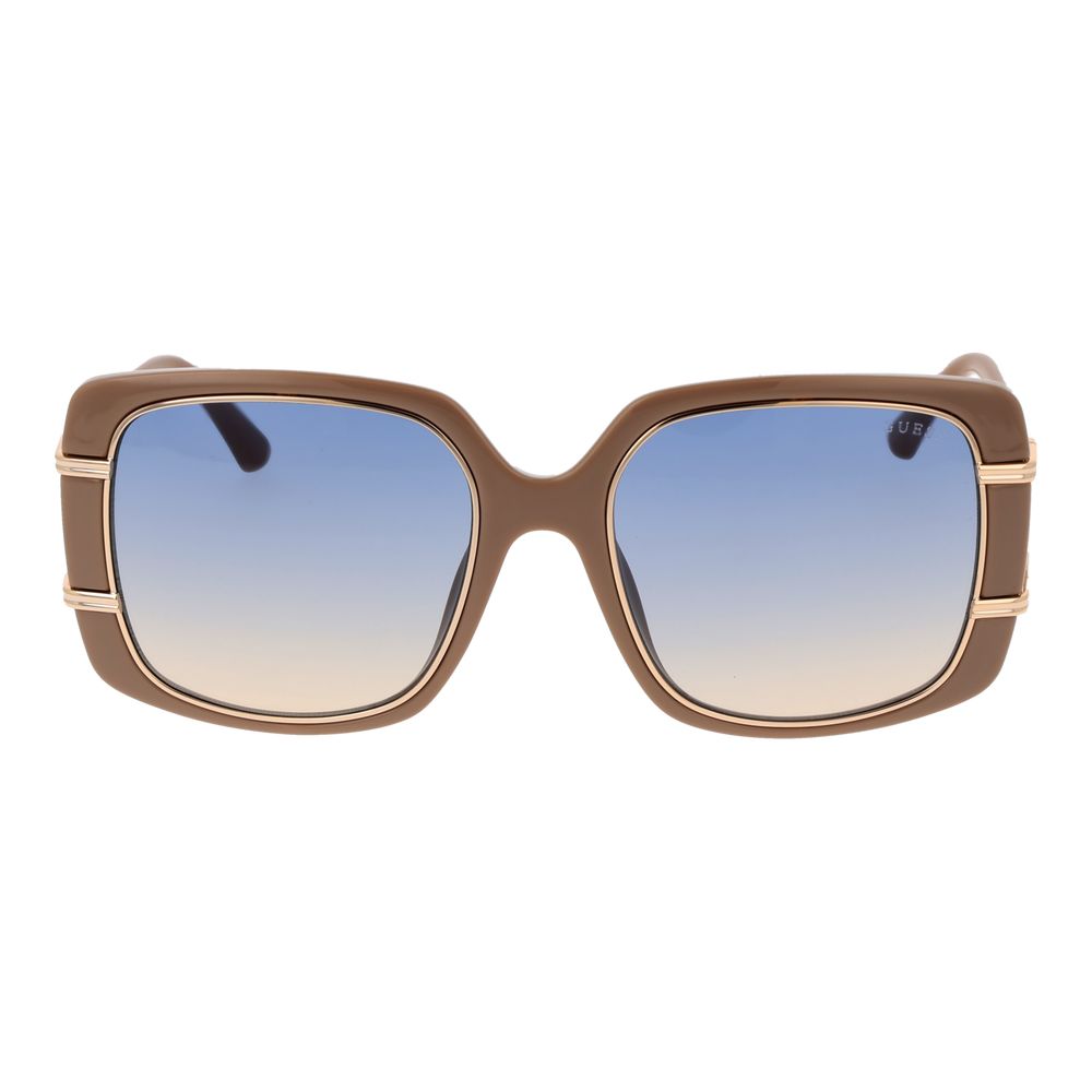 Guess Women’s Sunglasses – Brown Square Frame, Blue Gradient Lenses