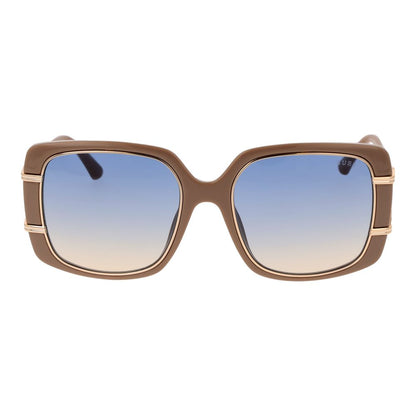 Guess Women’s Sunglasses – Brown Square Frame, Blue Gradient Lenses