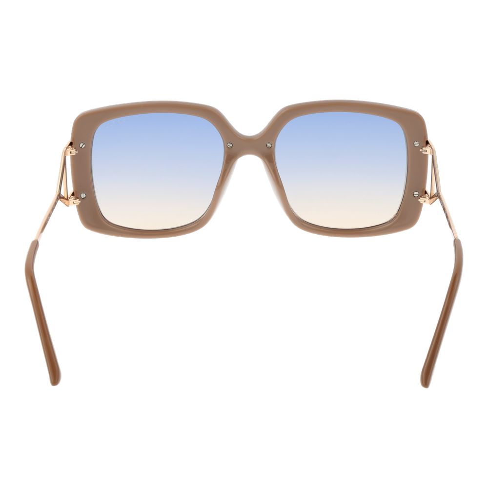 Guess Women’s Sunglasses – Brown Square Frame, Blue Gradient Lenses