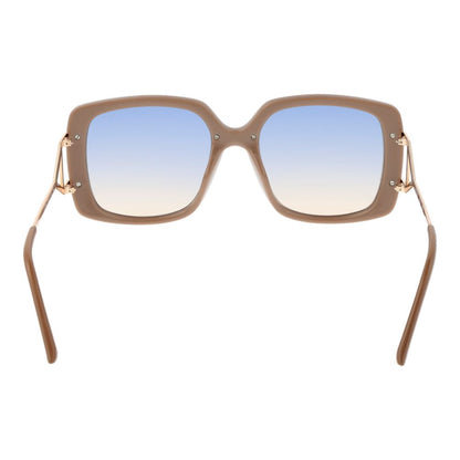 Guess Women’s Sunglasses – Brown Square Frame, Blue Gradient Lenses