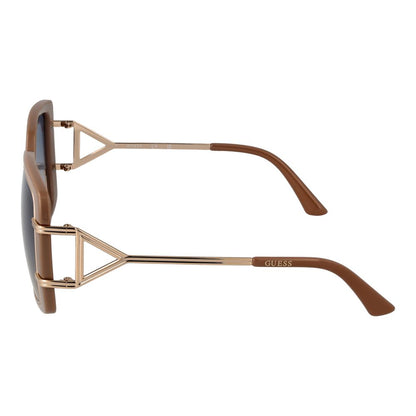 Guess Women’s Sunglasses – Brown Square Frame, Blue Gradient Lenses