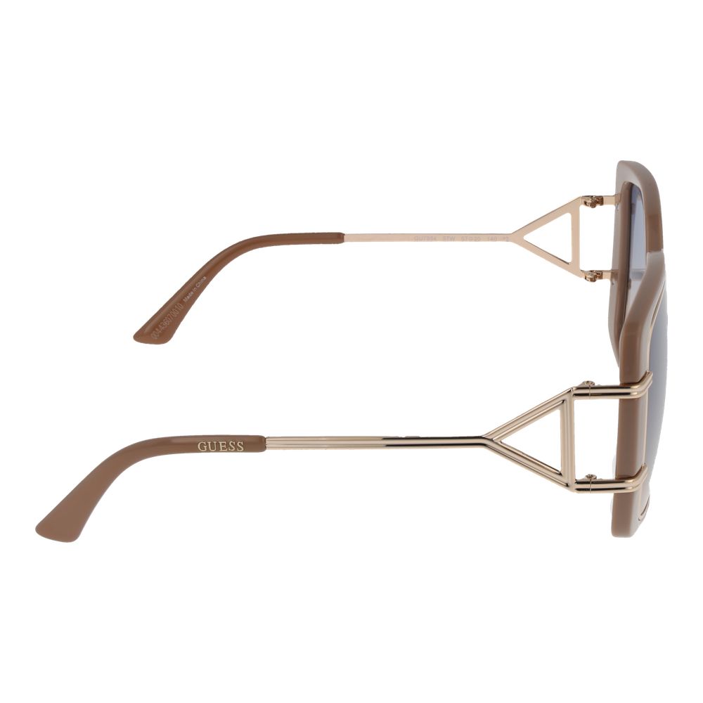 Guess Women’s Sunglasses – Brown Square Frame, Blue Gradient Lenses