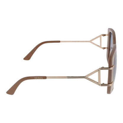 Guess Women’s Sunglasses – Brown Square Frame, Blue Gradient Lenses
