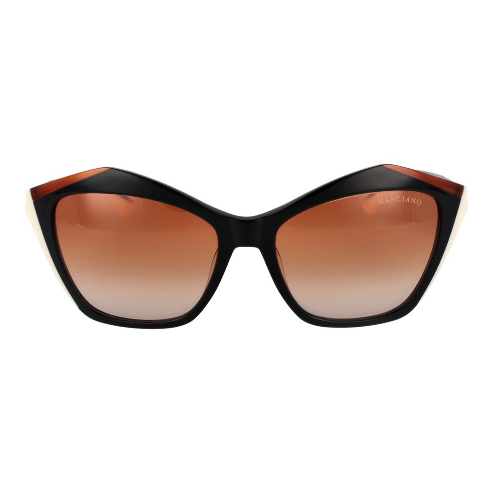 Marciano by Guess Women’s Sunglasses – Black Butterfly Frame, Brown Gradient Lenses