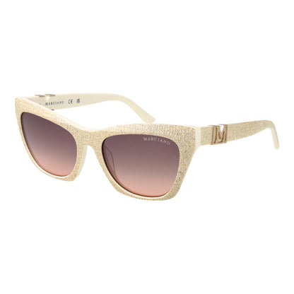 Marciano by Guess Women’s Sunglasses – Cream Cat Eye Frame, Rose Gradient Lenses