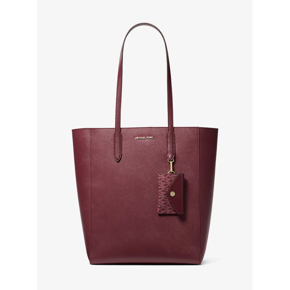 Michael Kors Burgundy Leather Tote Bag - Effortless Elegance