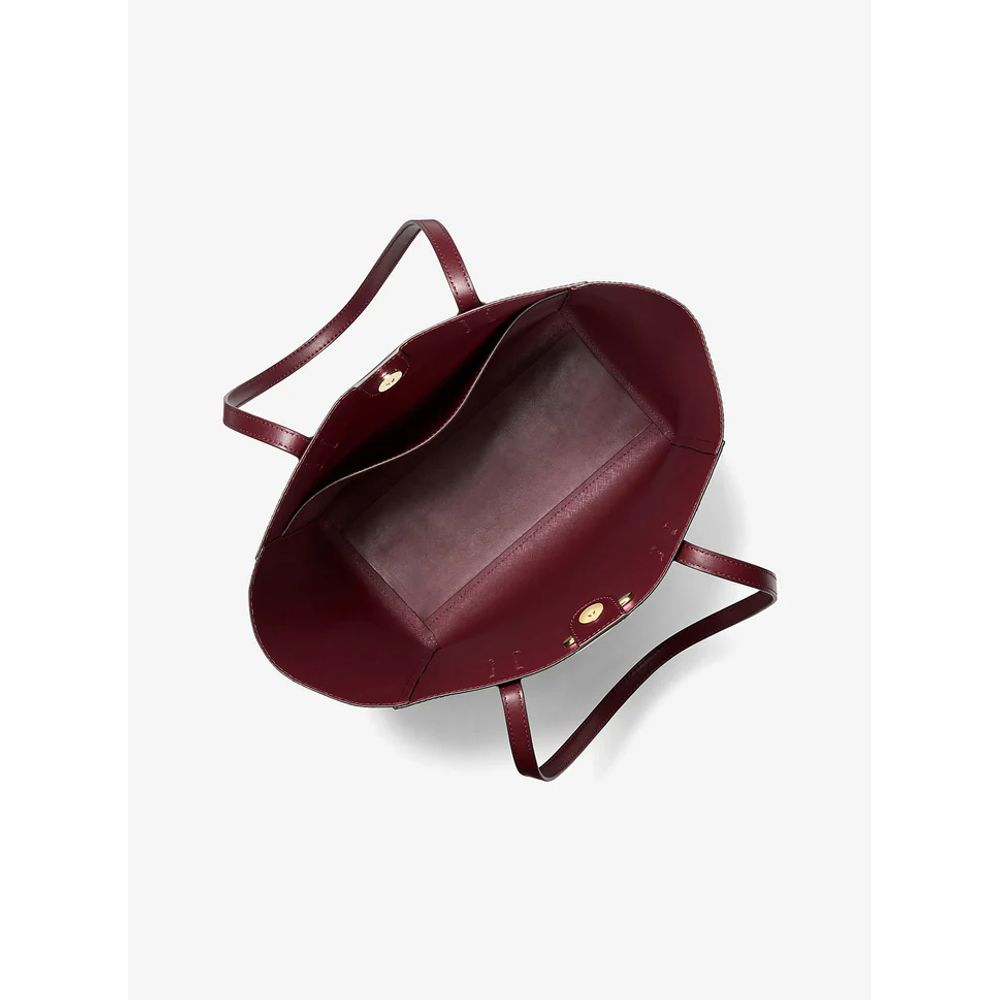 Michael Kors Burgundy Leather Tote Bag - Effortless Elegance