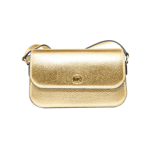 Michael Kors Gold Leather Crossbody Bag - Jet Set Travel Collection