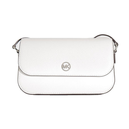 Michael Kors White Leather Crossbody Bag - Jet Set Travel