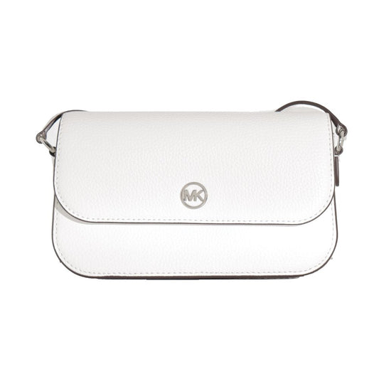 Michael Kors White Leather Crossbody Bag - Jet Set Travel