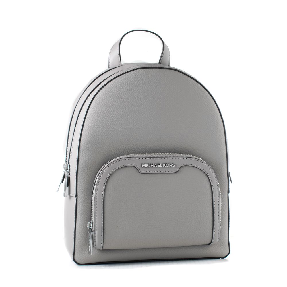 Michael Kors Gray Leather Backpack - Effortless Chic for Every Occasion