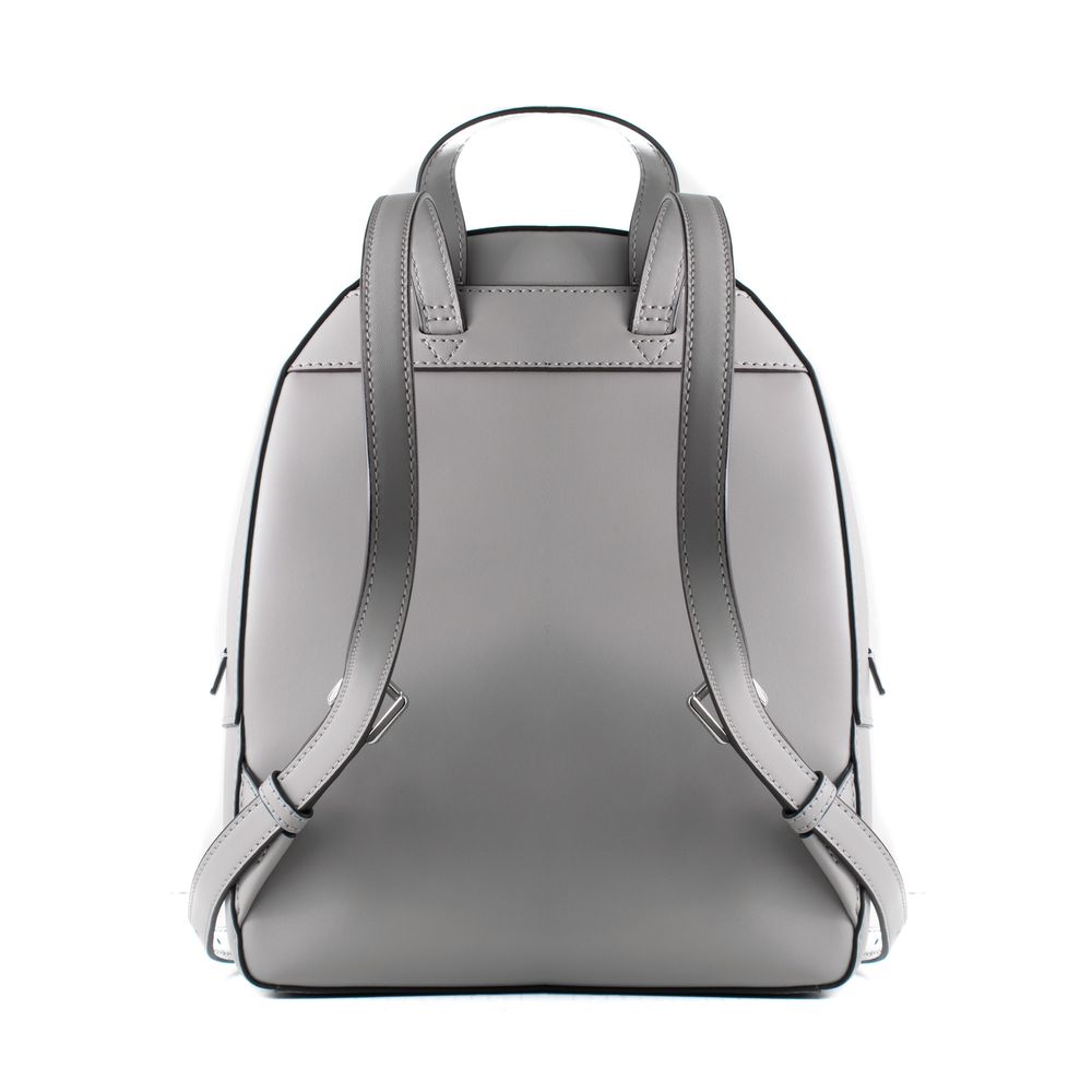 Michael Kors Gray Leather Backpack - Effortless Chic for Every Occasion