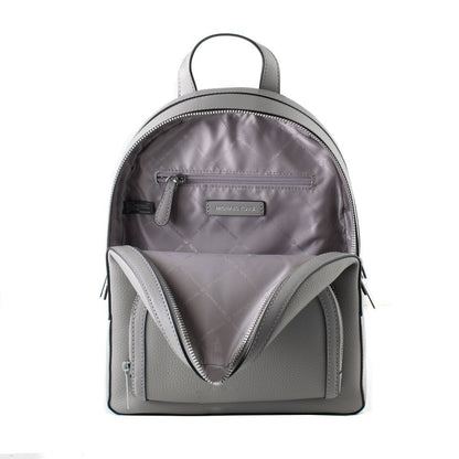 Michael Kors Gray Leather Backpack - Effortless Chic for Every Occasion