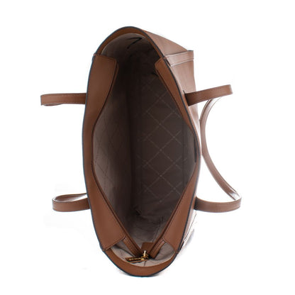 Michael Kors Brown Canvas Tote Bag - Iconic Elegance for Everyday Luxury