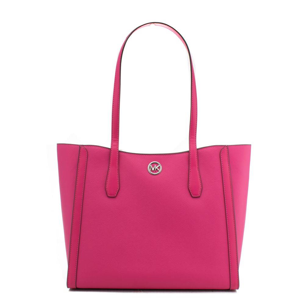 Michael Kors Pink Coated Canvas Leida Tote Bag