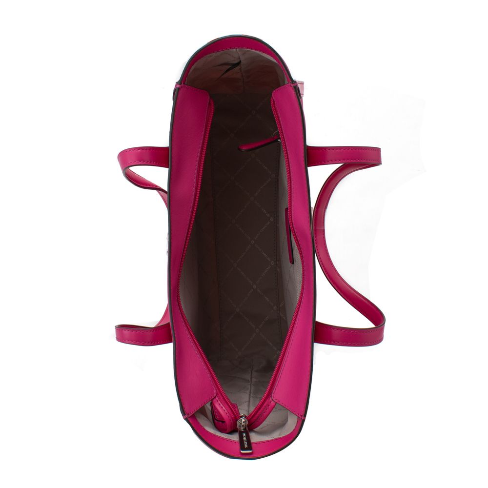 Michael Kors Pink Coated Canvas Leida Tote Bag