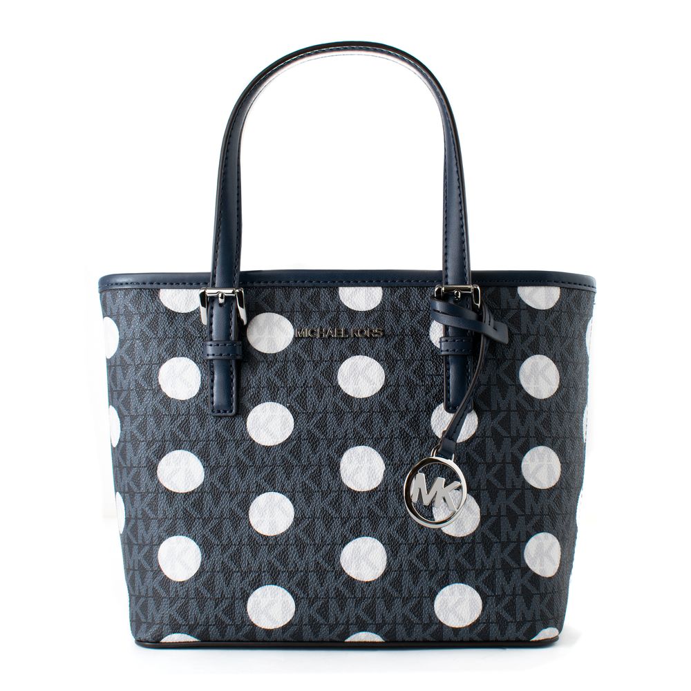 Michael Kors Blue Canvas Tote Bag - Jet Set Travel Collection