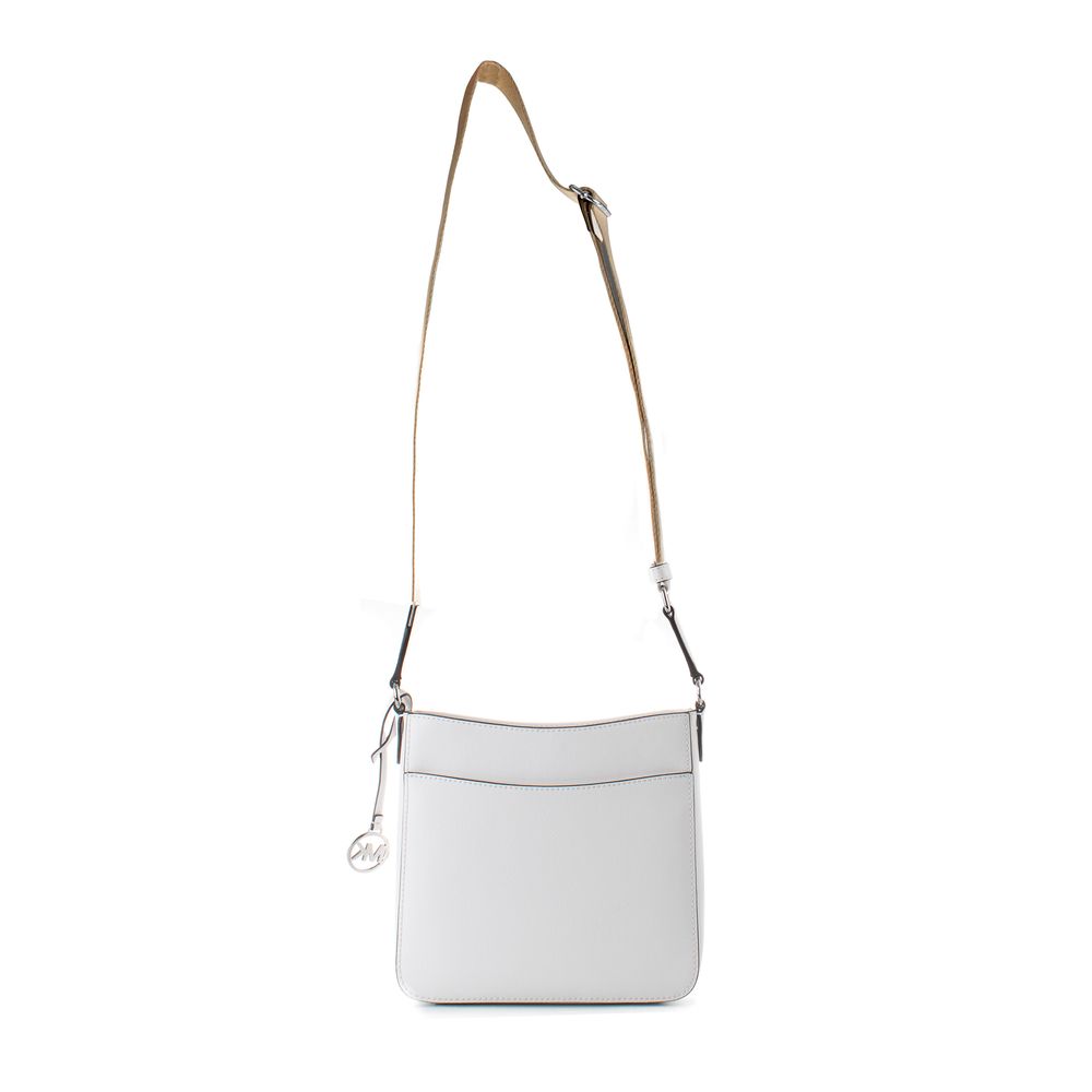 Michael Kors White Canvas Shoulder Bag - Jet Set Travel