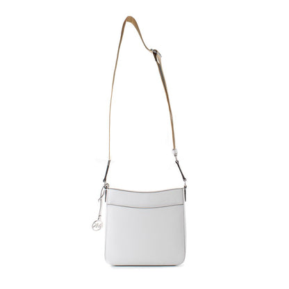 Michael Kors White Canvas Shoulder Bag - Jet Set Travel